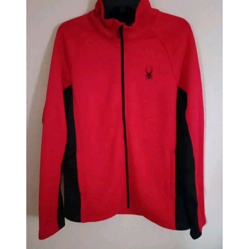 Spyder Men's Steller Constant Full Zip Mid Weight Red/Black Jacket Size Large